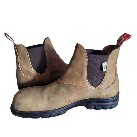 Mellow Walk Maddy Chelsea Pull On Boots Women's Size 10 Tan Composite Toe Safety - Picture 2 of 11